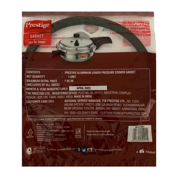 Prestige Aluminium Junior Pressure Cooker Gasket