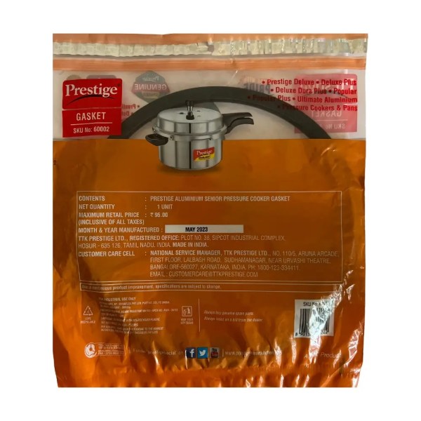 Prestige Aluminium Senior Pressure Cooker Gasket